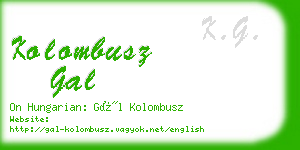 kolombusz gal business card